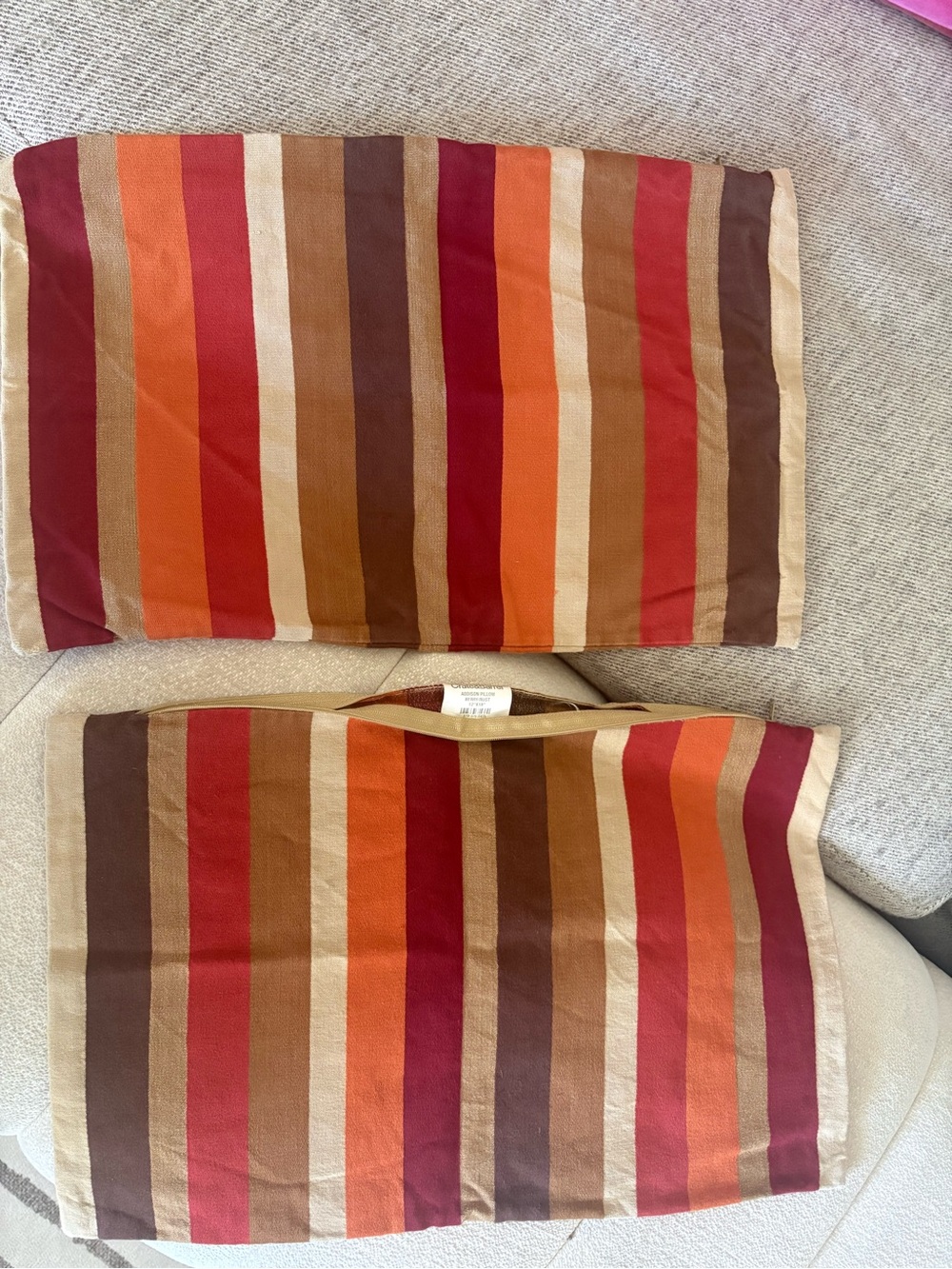 Crate and Barrel Pillow Covers set of 2